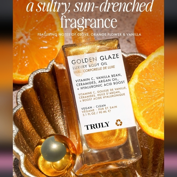 NIB Truly Golden Glaze Luxury Body Oil-Brightening Body Shimmer Oil-3.1 FL - Picture 4 of 7